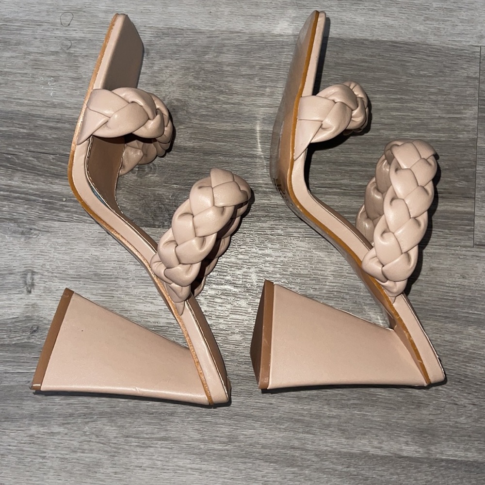 Nude Block Heels - Picture 2 of 3